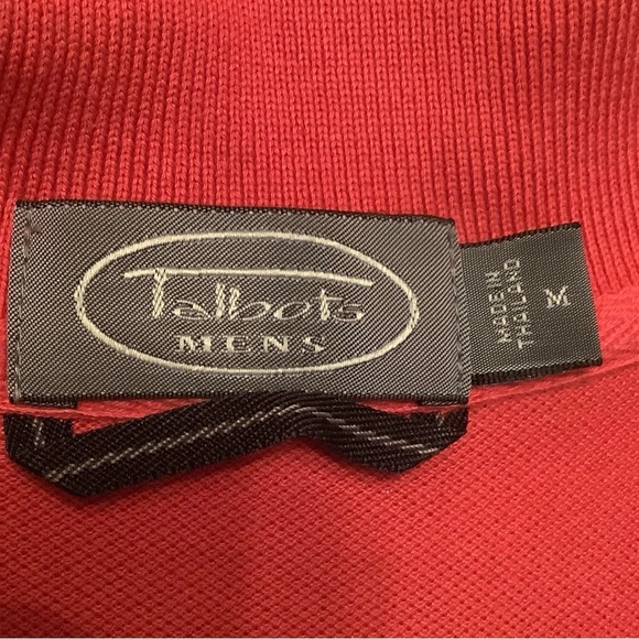 Talbots Men's Medium Golf Leisure Red Polo Shirt - Picture 3 of 6